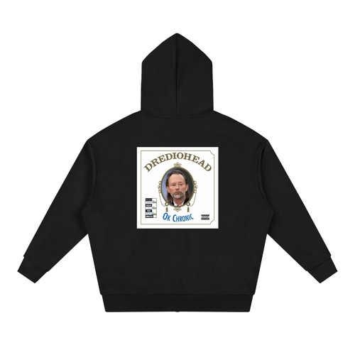 Product©️ "Box Logo / DREdiohead" Unisex Loose Solid Full Zip Hoodie