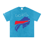 Product©️ "Go Bills" Snow Washed Oversized Cotton T-Shirt