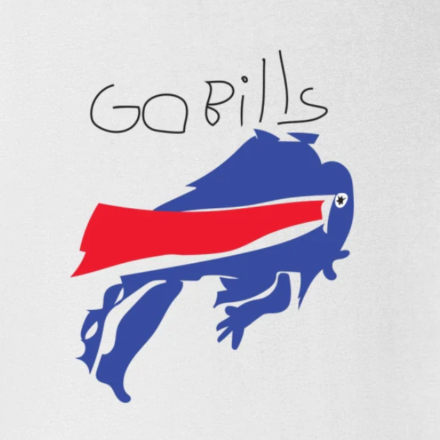 Product©️ "Go Bills" Snow Washed Oversized Cotton T-Shirt