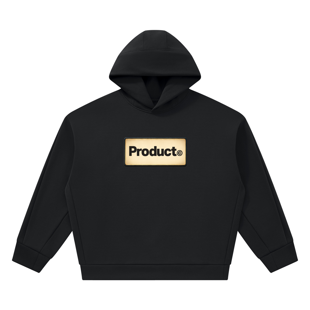 Product©️ "Glowing Logo" Unisex Heavyweight Fleece Pocketless Boxy Hoodie