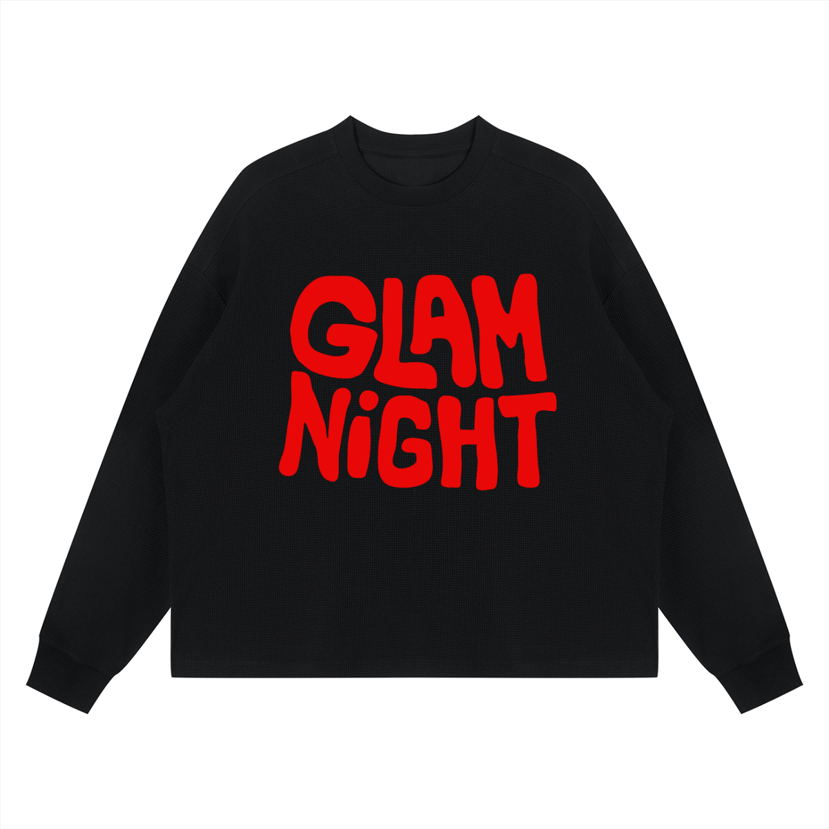Product©️ "Glam Night" Unisex Waffle Boxy Long Sleeve T-Shirt