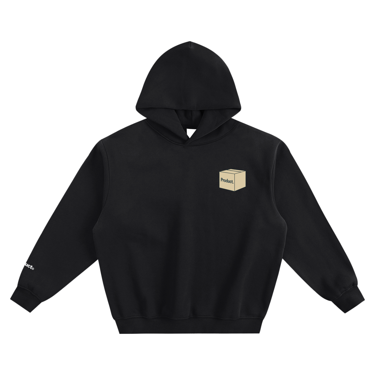 Product©️ "Box Logo" Fleeced Pocketless Boxy Hoodie