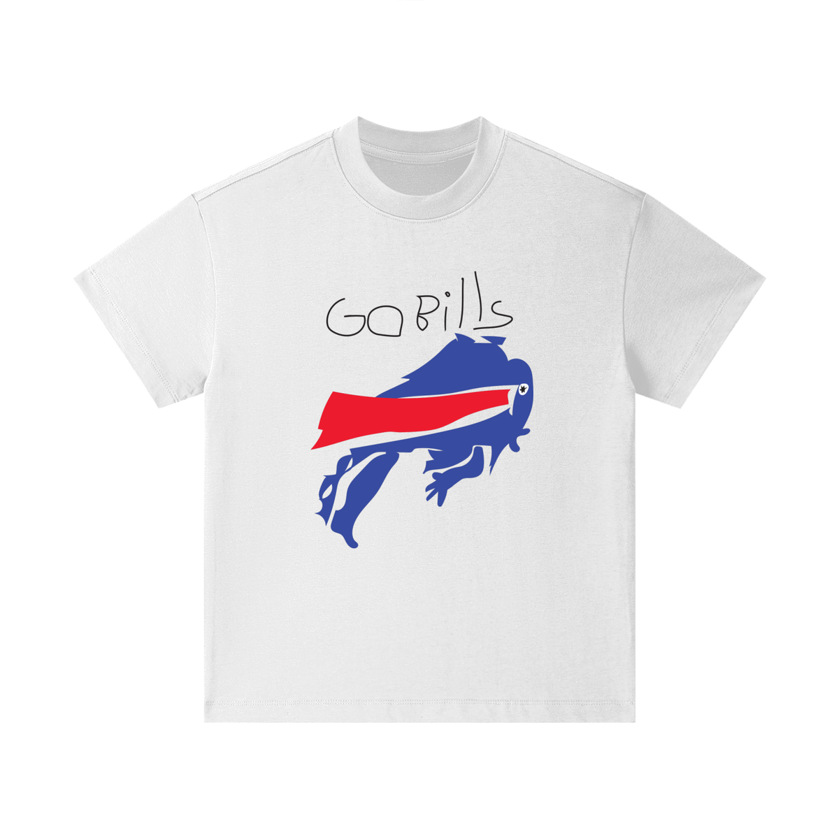 Product©️ "Go Bills" Snow Washed Oversized Cotton T-Shirt